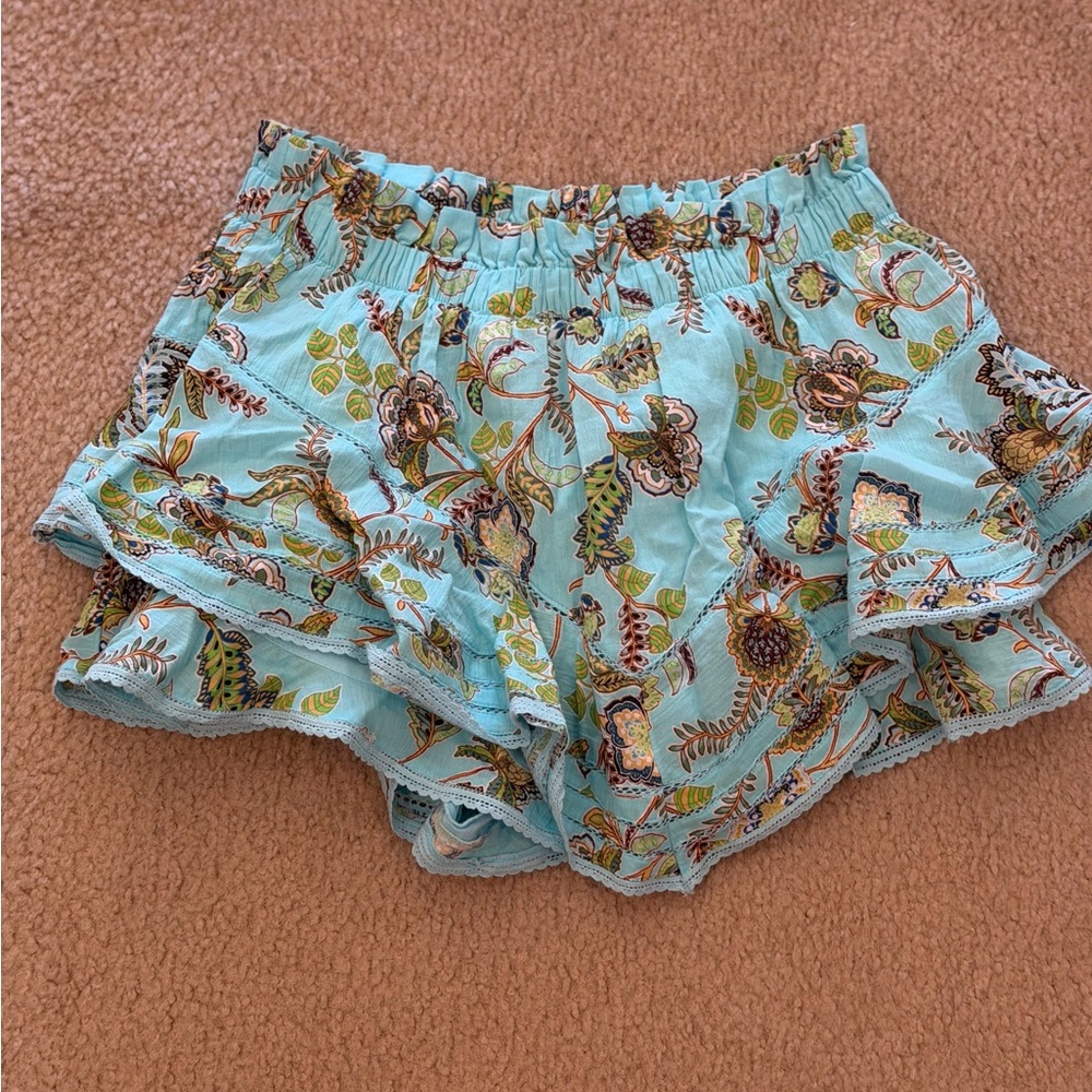 NWT Aerie Light Blue Floral Ruffle Women’s Skort